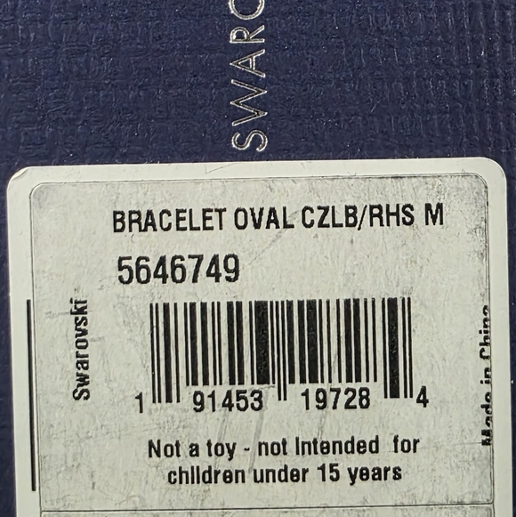 Swarovski Bracelet Round cut, Oval shape, Blue, Rhodium plated - Picture 8 of 9